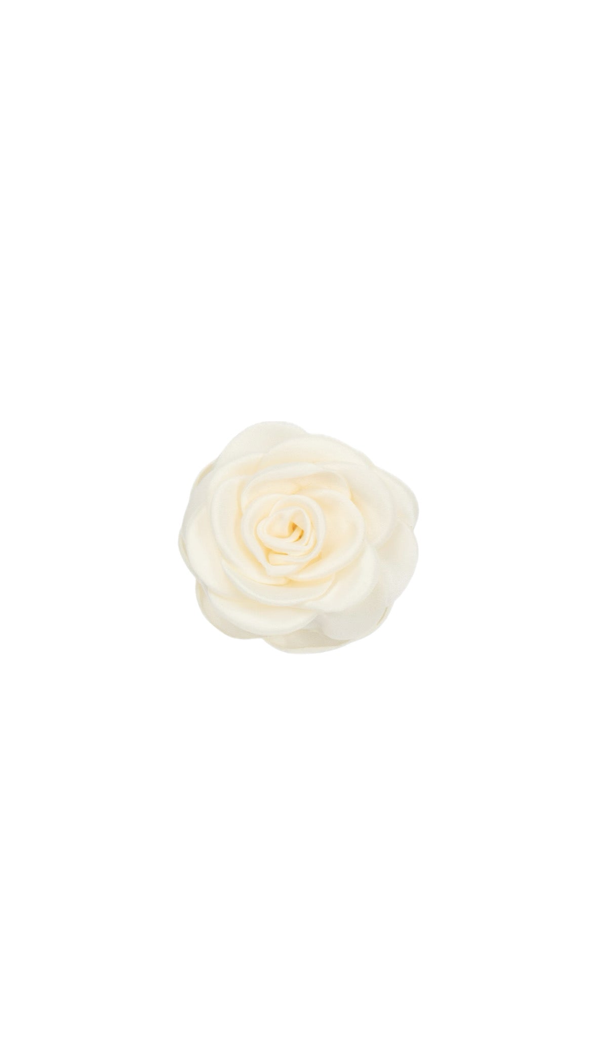 Small satin rose claw - Ivory